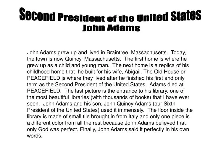 a political analys of john adam the second president of the united states a political analys of john adam the second president of the united states