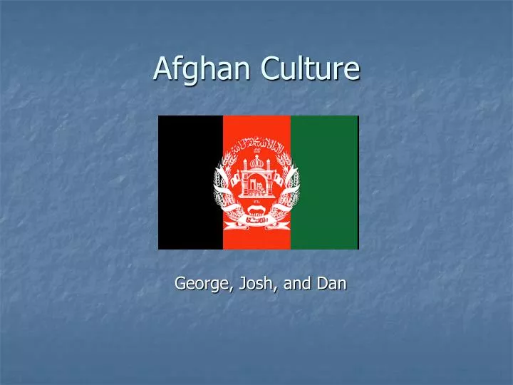 afghan culture n.