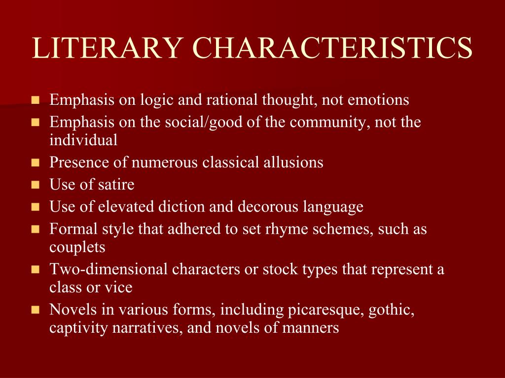 what is literature characteristics