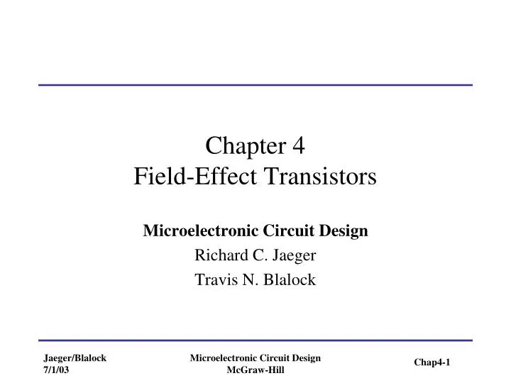 chapter 4 field effect transistors n.