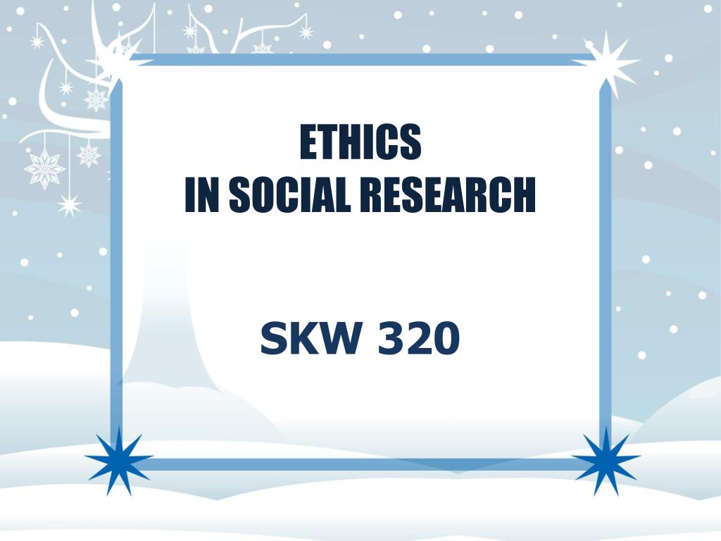 research ethics in social work