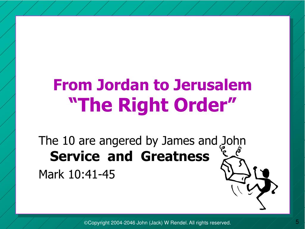 PPT - From the Jordan to Jerusalem “The Right Order” PowerPoint  Presentation - ID:5558048