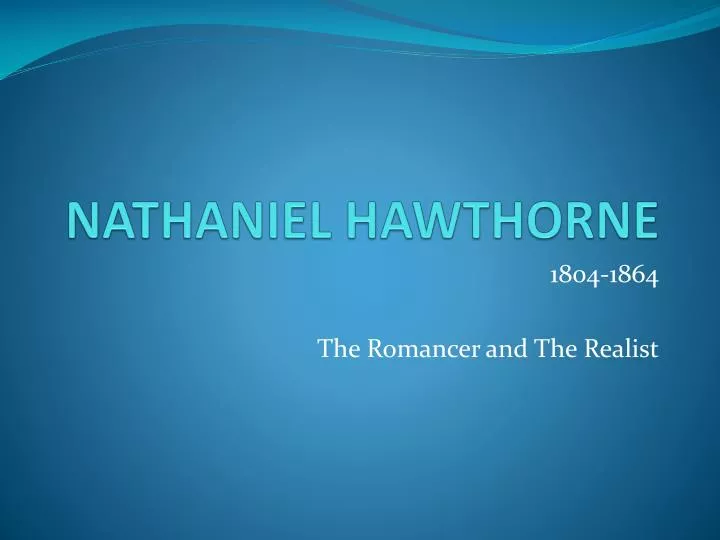 nathaniel hawthorne n.