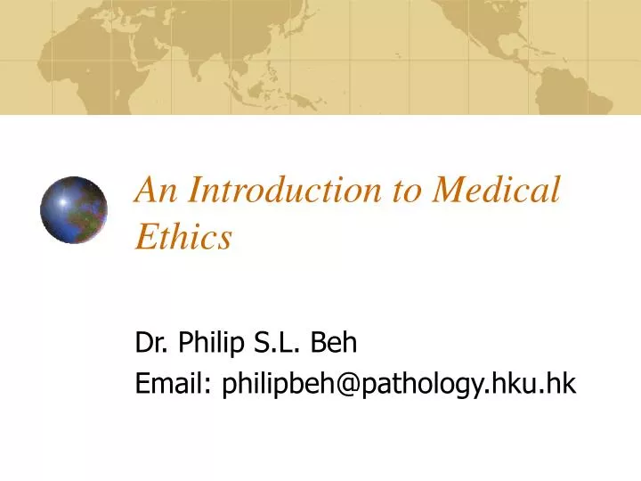 introduction to medical ethics essay