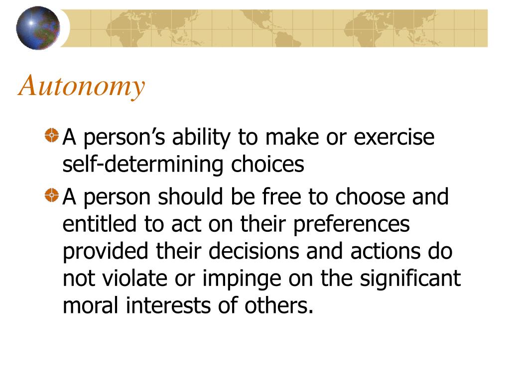 ethical principle of autonomy in nursing ethical principle of autonomy in nursing