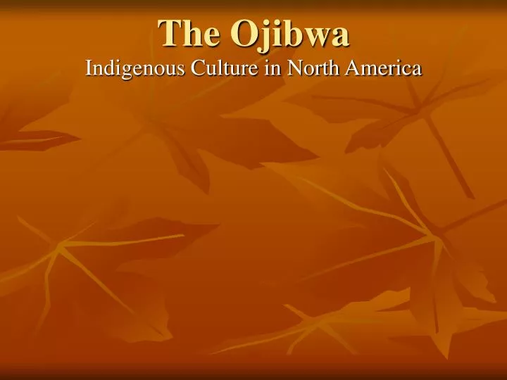 PPT The Ojibwa PowerPoint Presentation, free download ID5559394