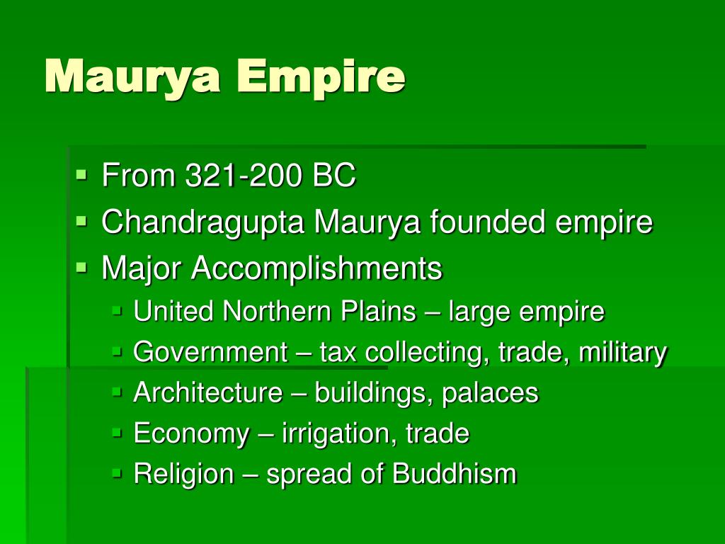 mauryan dynasty achievements