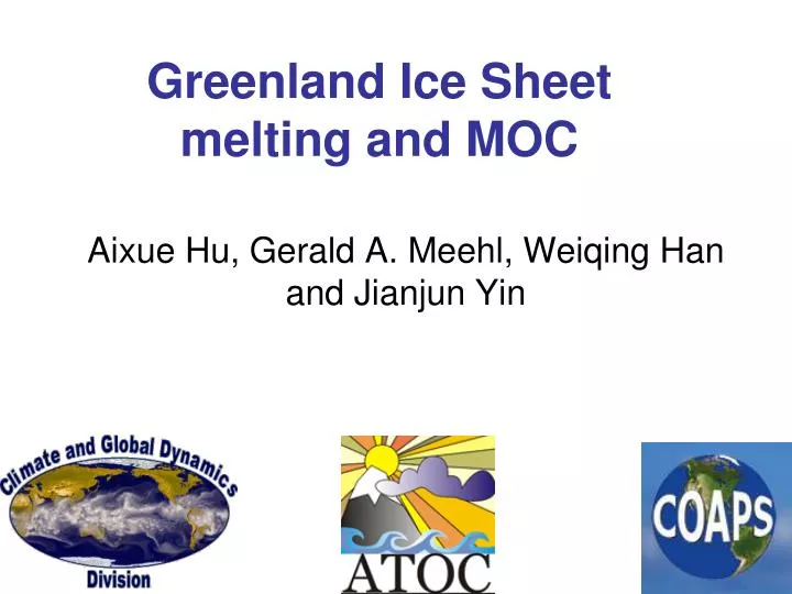 greenland ice sheet melting and moc n.