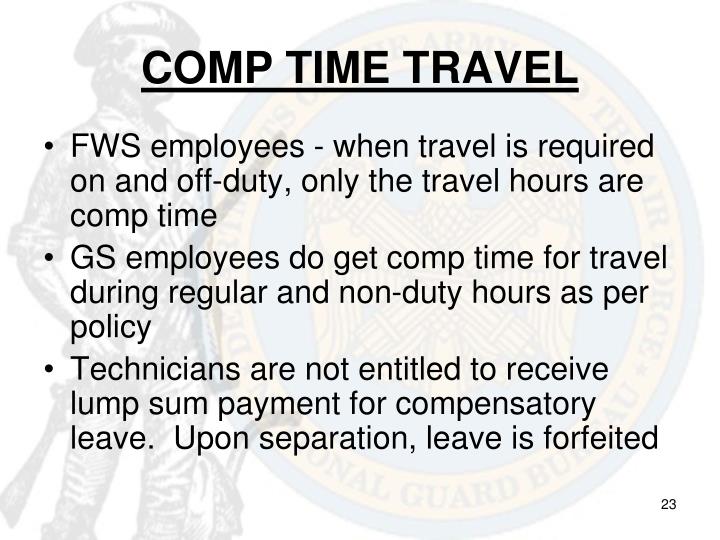 opm using travel comp time