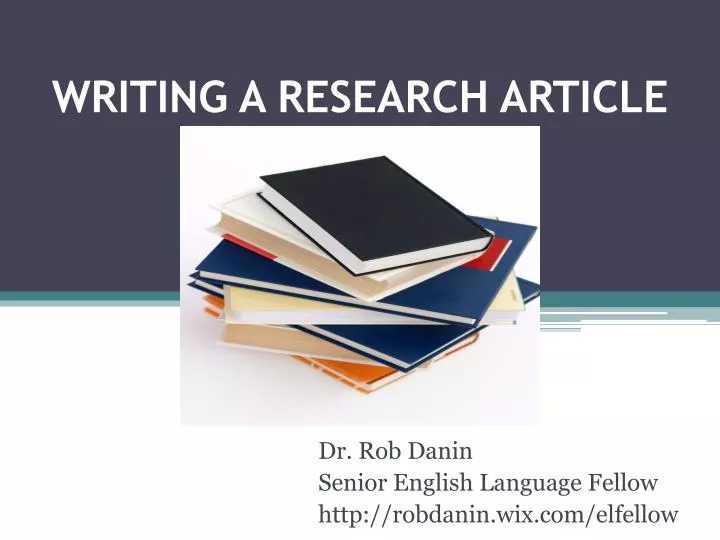 how to write a research article ppt