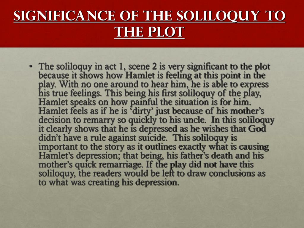 PPT Hamlet Act 1, Scene 2, Lines 129 159 Soliloquy PowerPoint