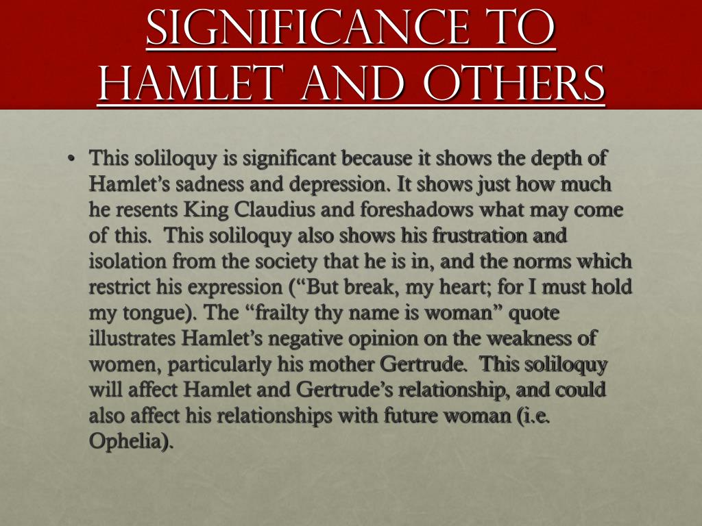 PPT Hamlet Act 1, Scene 2, Lines 129 159 Soliloquy PowerPoint