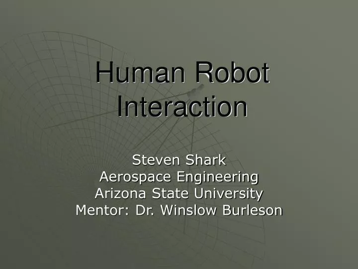 Human robot interaction phd thesis