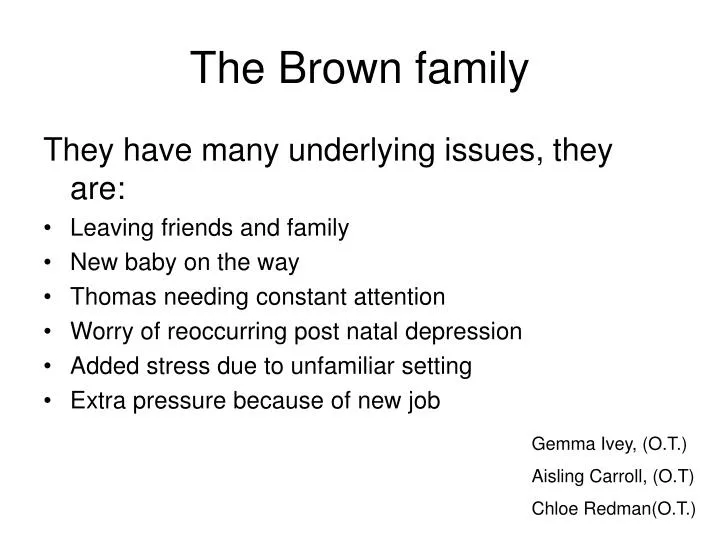 PPT The Brown family PowerPoint Presentation, free download ID5564286