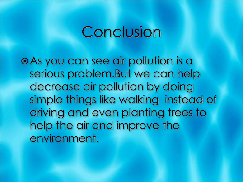 air pollution project conclusion
