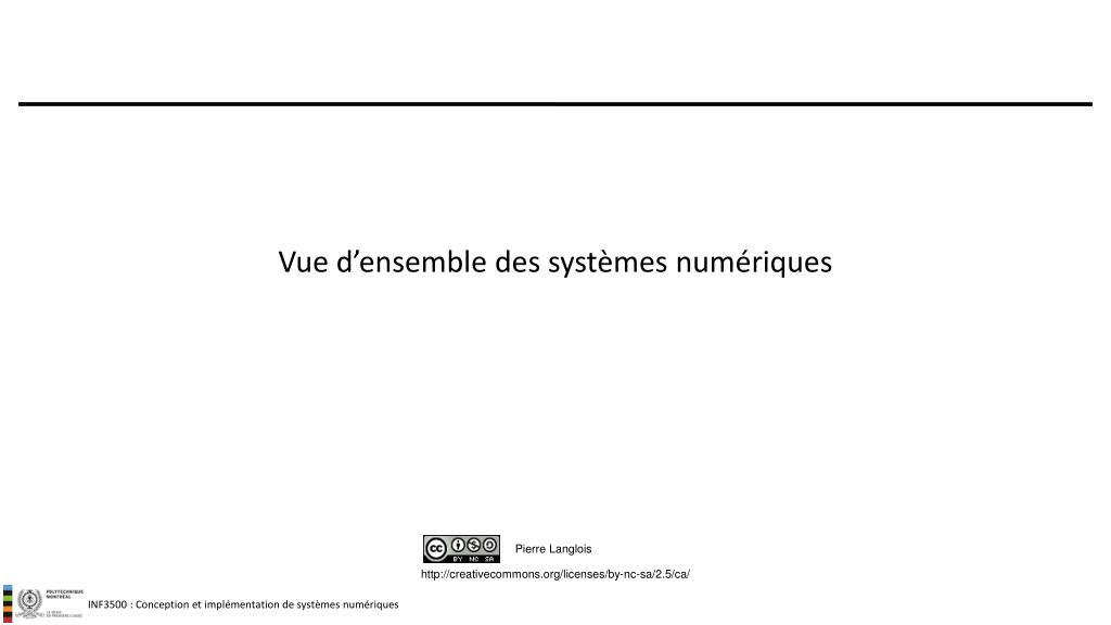 PPT - Vue D’ensemble Des Systèmes Numériques PowerPoint Presentation ...