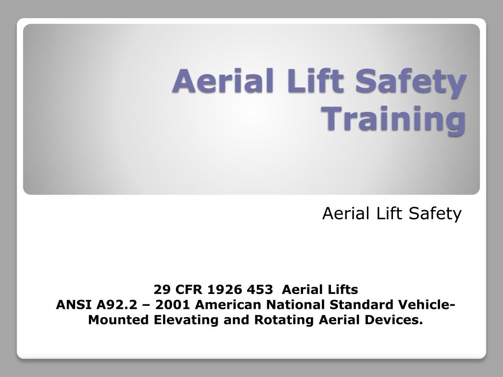 aerial lift training powerpoint presentation