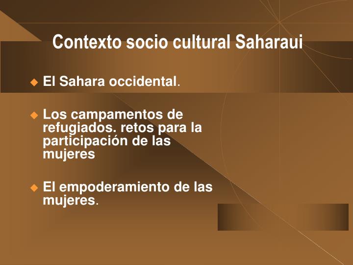 Ppt Contexto Socio Cultural Saharaui Powerpoint - 