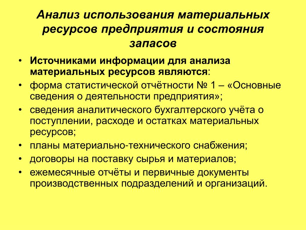Анализ использования мощностей