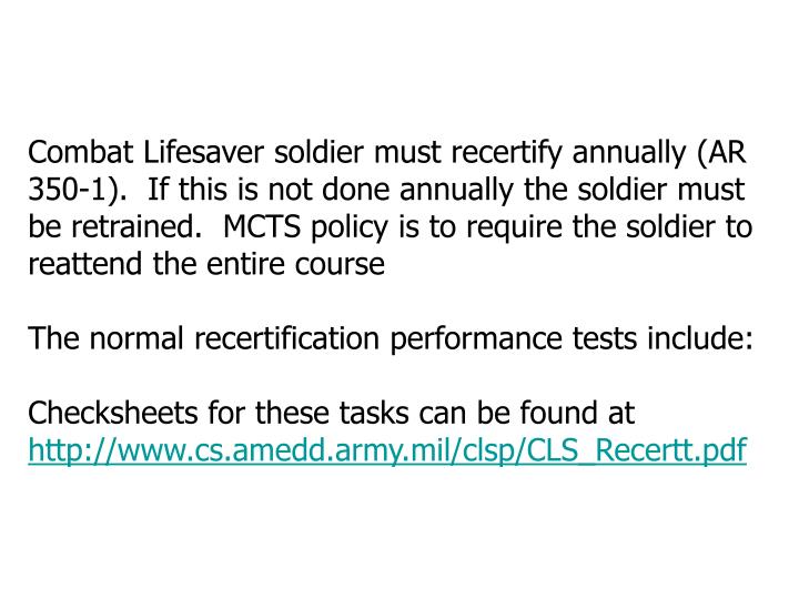 Combat Lifesaver Course Army Pdf Army Military