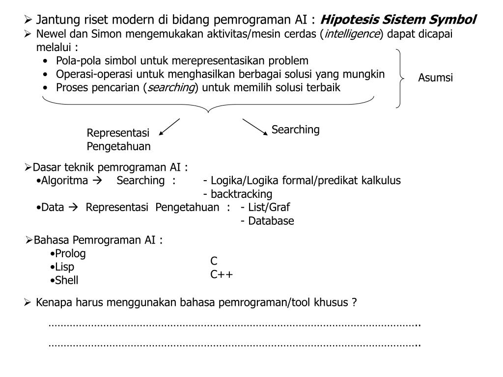 PPT - Rencana Garis Besar Materi Mata Kuliah : Kecerdasan Buatan ...