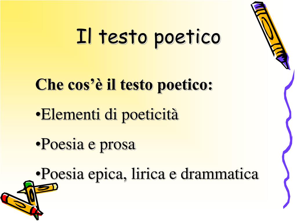 PPT - Il testo poetico PowerPoint Presentation, free download - ID:5565634