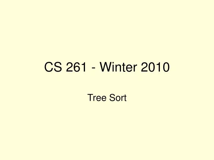 cs 261 winter 2010 n.