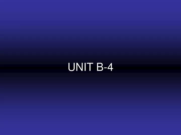 unit b 4 n.