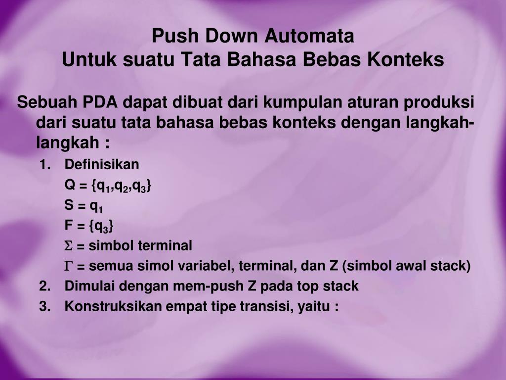 Push down Automata. Like down перевод