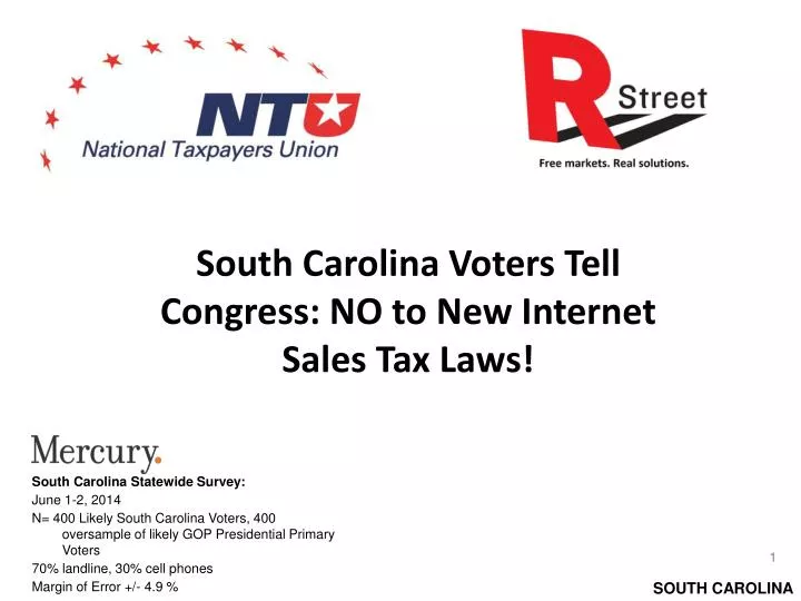PPT South Carolina Voters Tell Congress NO to New Sales Tax