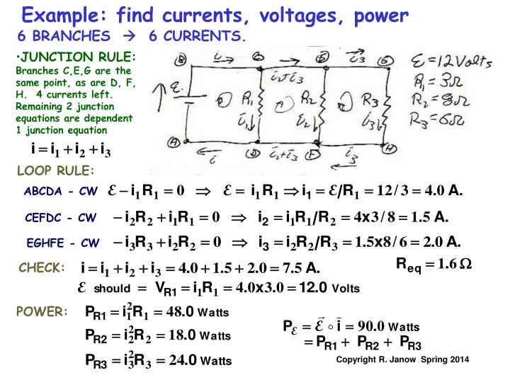 PPT - Kirchhoff’s Rules Multi-Loop Circuit Examples RC Circuits ...