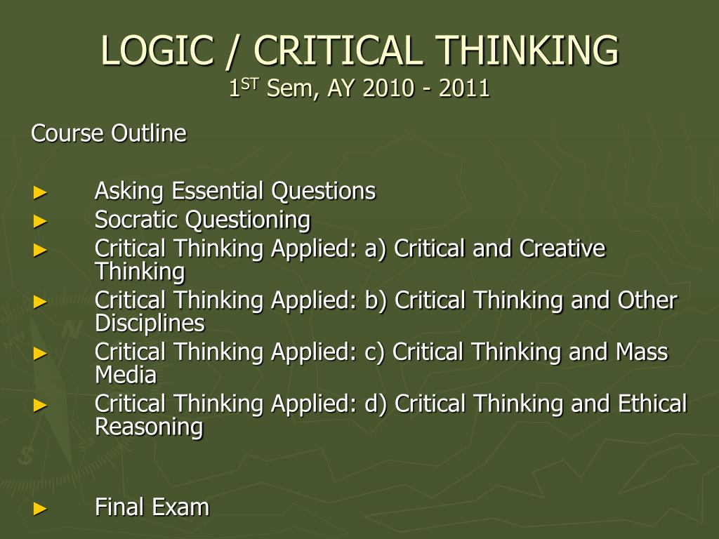 logic and critical thinking 1011 pdf