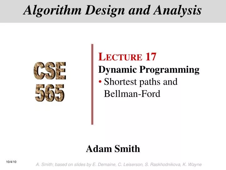 PPT - Algorithm Design and Analysis PowerPoint Presentation, free ...