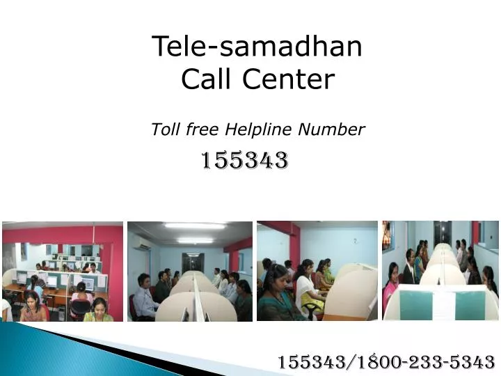 PPT Telesamadhan Call Center Toll free Helpline Number PowerPoint