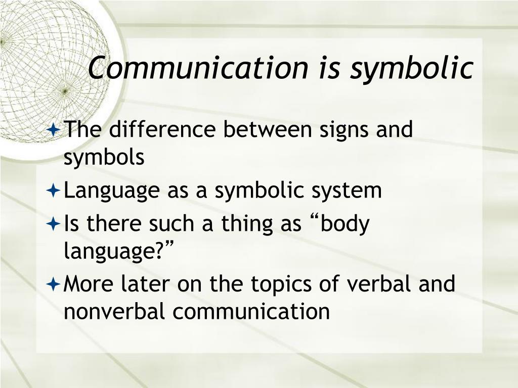 communication is symbolic essay