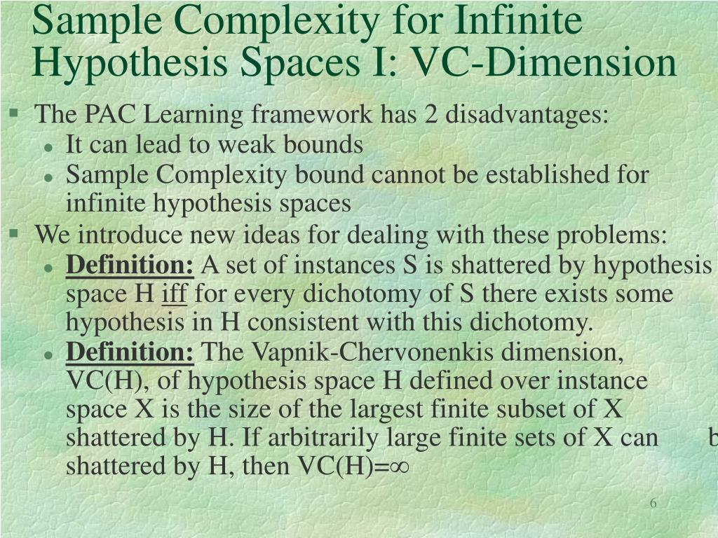 sample complexity for finite hypothesis space in machine learning