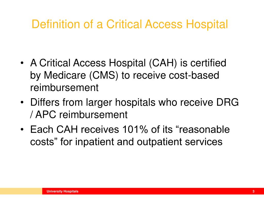 Ppt what is a critical access hospital powerpoint presentation