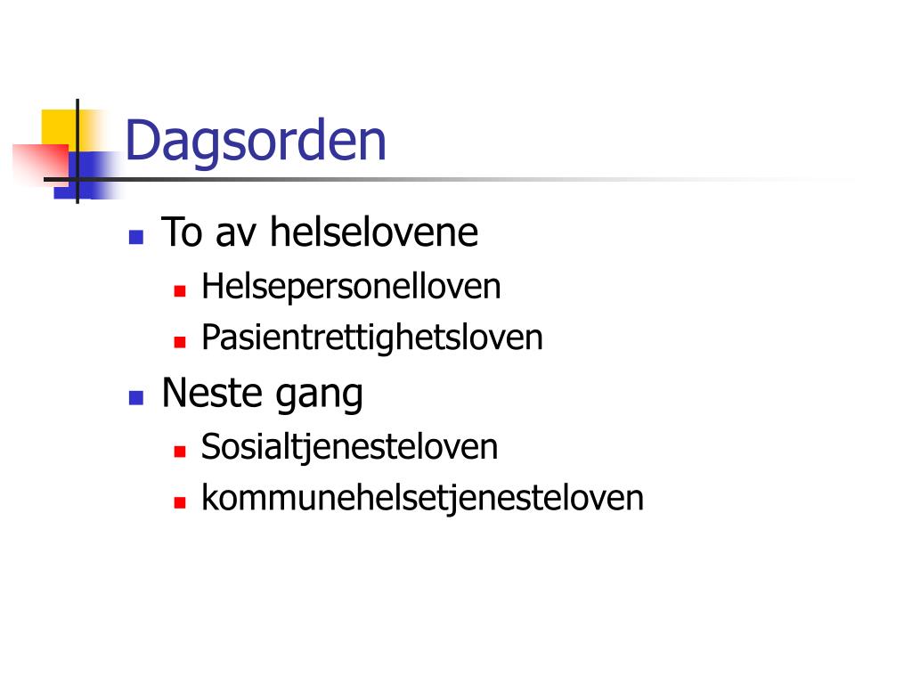 PPT - Helsepersonellov Og Pasientrettighetslov PowerPoint Presentation ...