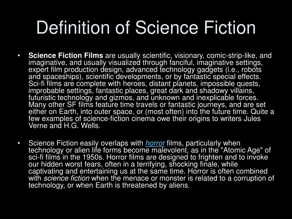PPT SCIENCE FICTION PowerPoint Presentation Free Download ID 5571755