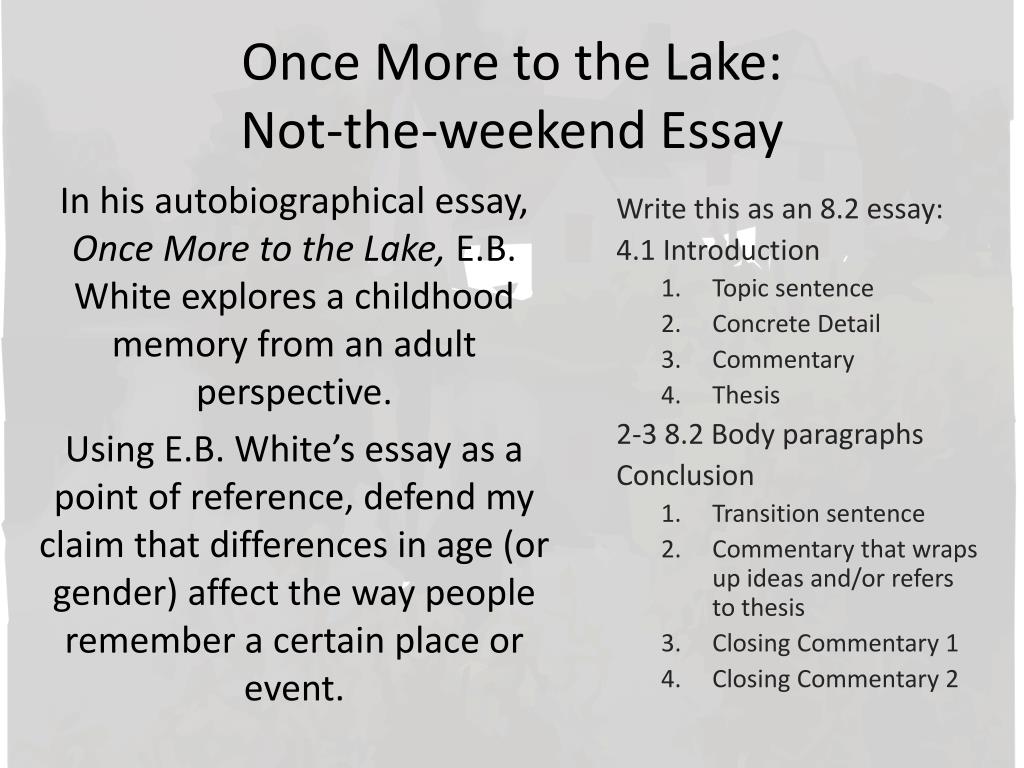 once more to the lake pdf