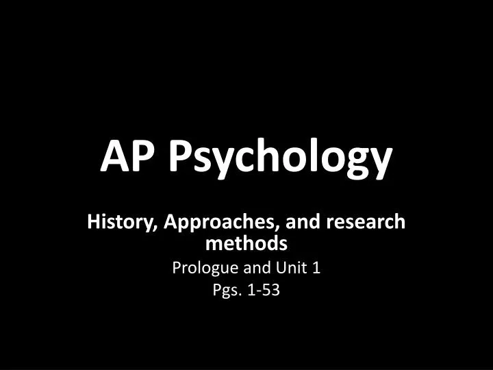 PPT AP Psychology PowerPoint Presentation, free download