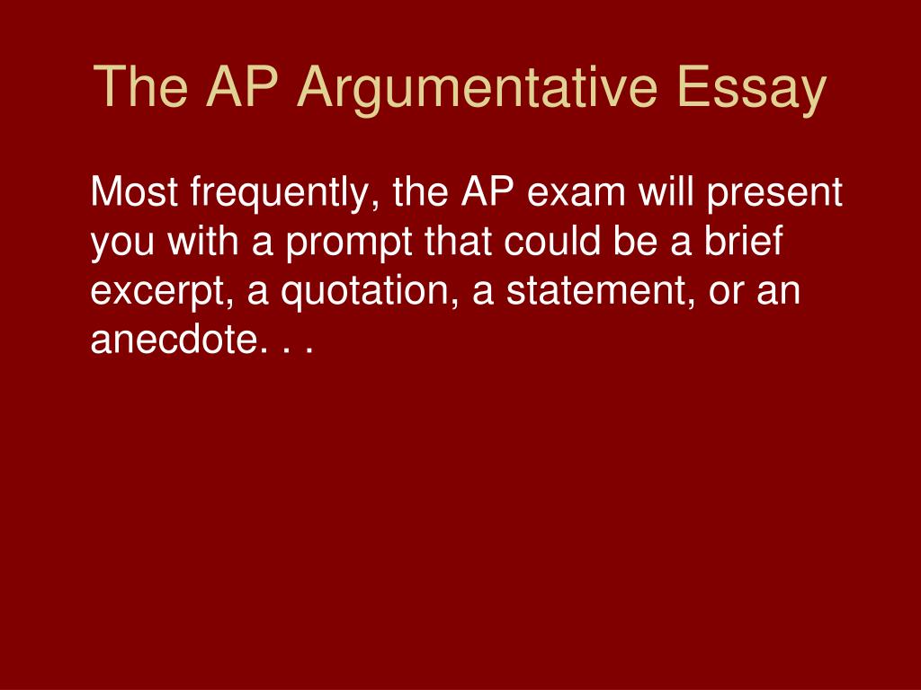 ap argumentative essay