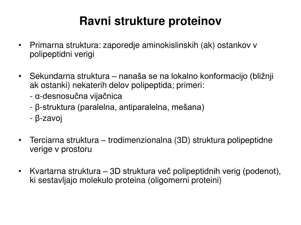 PPT - Ravni strukture proteinov PowerPoint Presentation, free download -  ID:5573428