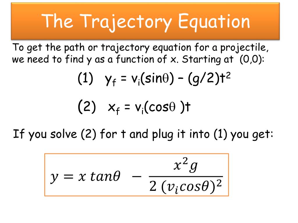projectile equations projectile equations