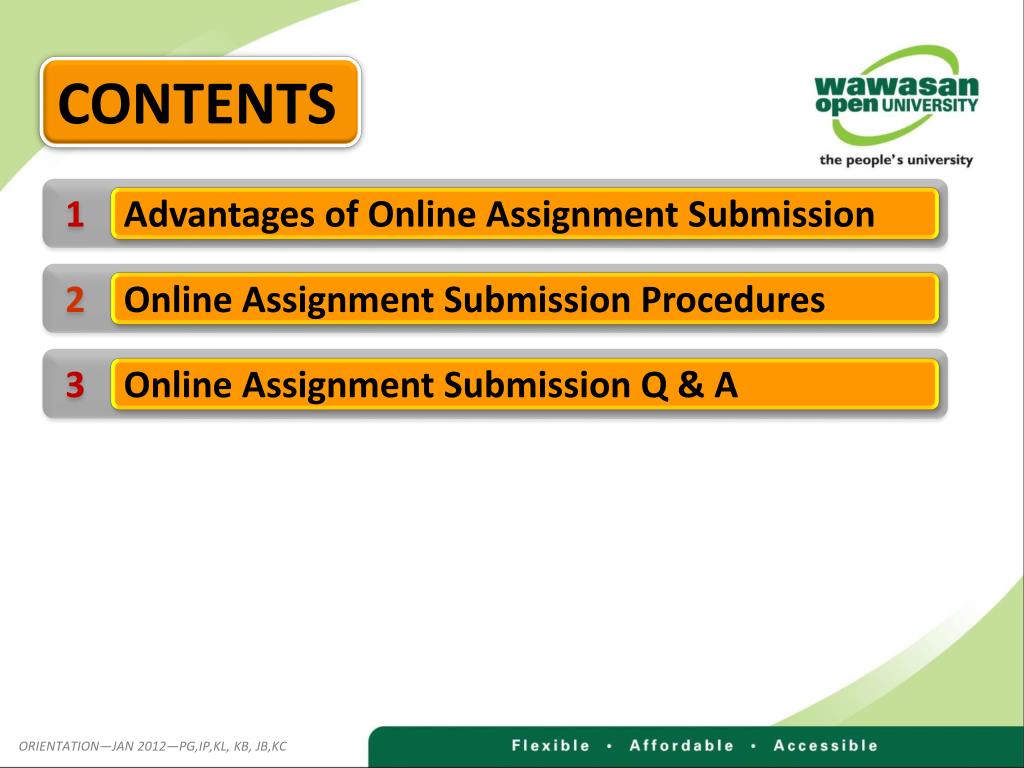 online assignment submission project ppt