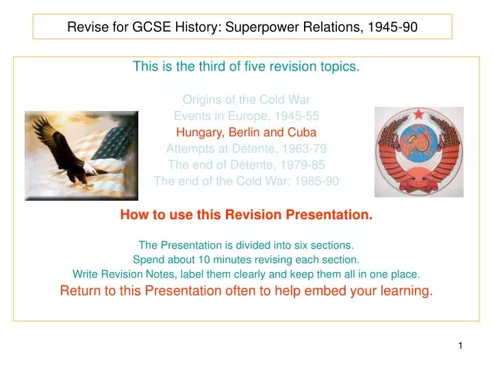 Ppt Revise For Gcse History Superpower Relations 1945 90 Powerpoint Presentation Id 5575233
