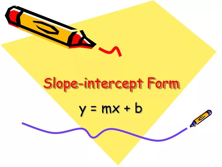 slope intercept form n.