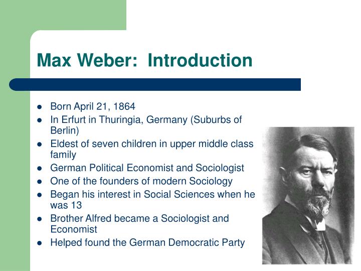 max weber biography summary