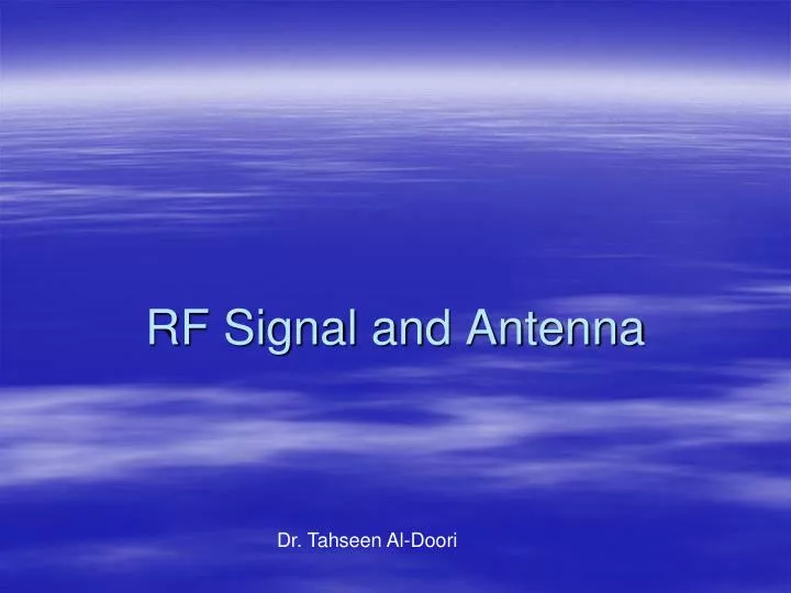 rf signal and antenna n.