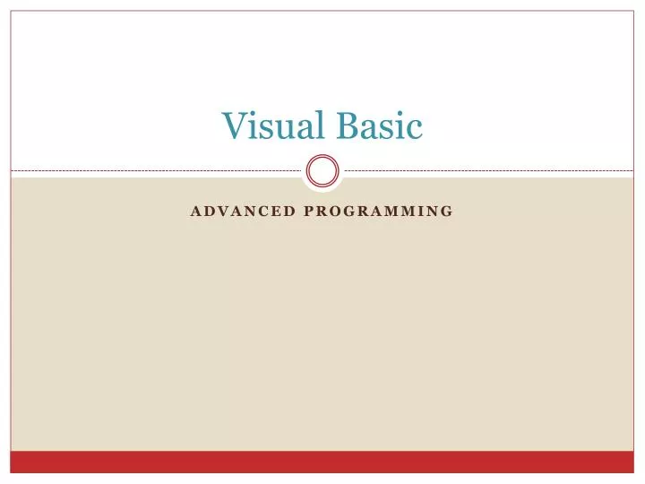 PPT - Visual Basic PowerPoint Presentation, free download - ID:5576977